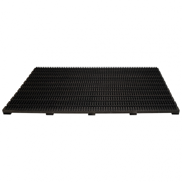 Outdoor shoe mat 100x60, black, birch / nylon