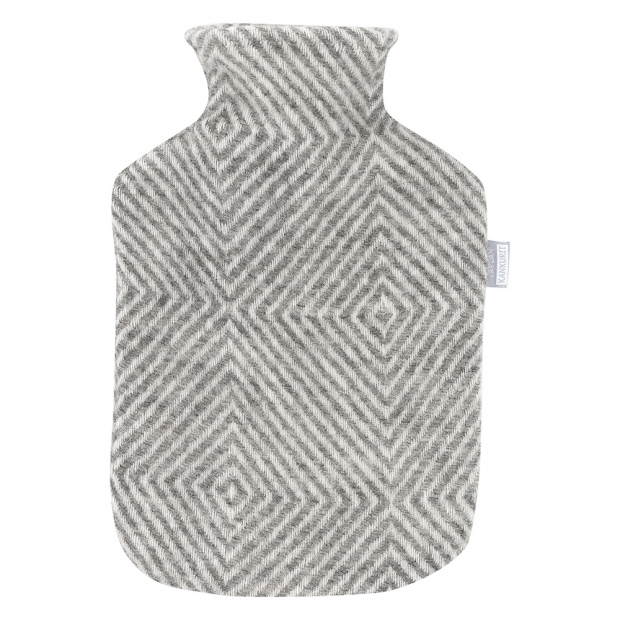 Maria hot water bottle, grey-white