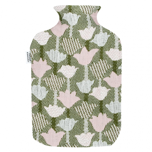 Tulppaani hot water bottle, pink-olive