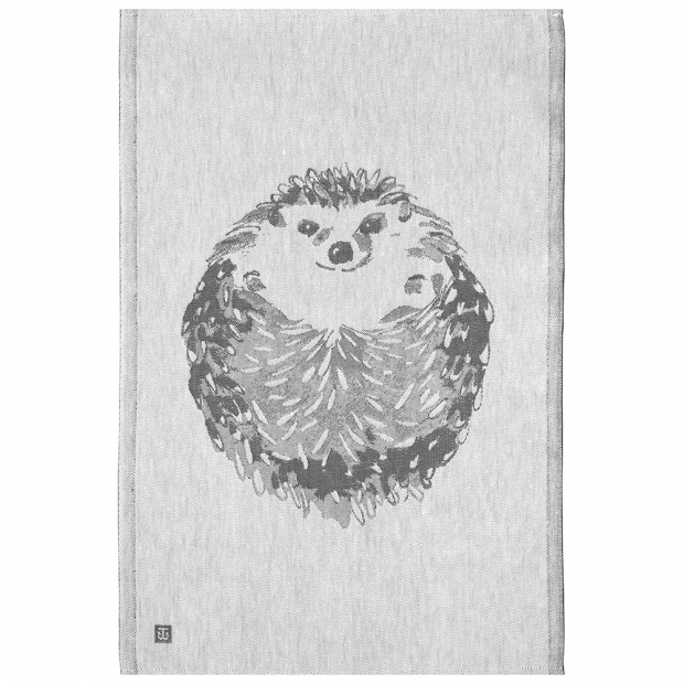 Linen tea towel Silli 46x70, gray-black