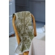 Linen tea towel Metsikkö 46x70, olive-white