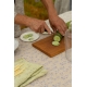 Linen tea towel Meirami 48x70, lime-olive