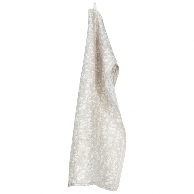 Linen tea towel Meirami 48x70, linen-white