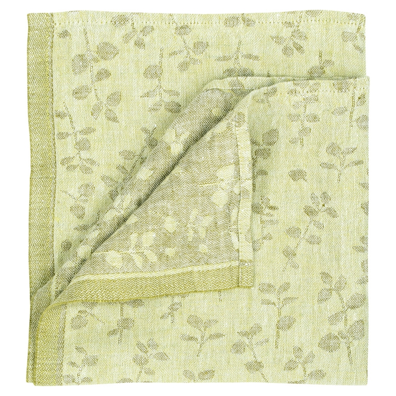 Linen napkin Meirami 46x46, lime-olive