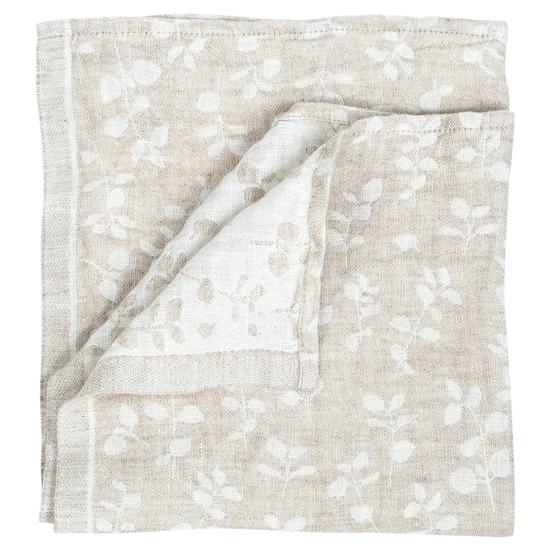 Linen napkin Meirami 46x46, linen-white