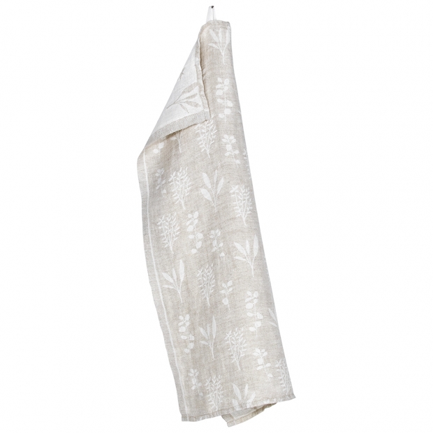 Linen towel Salvia 48x70, linen-white