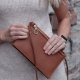 Piilo handbag, brown / gold zipper