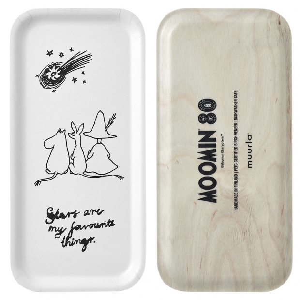 Moomin tray 27x13cm / 80. anniversary