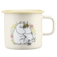 Moomin Flowers mug 0.55l, enamel / yellow