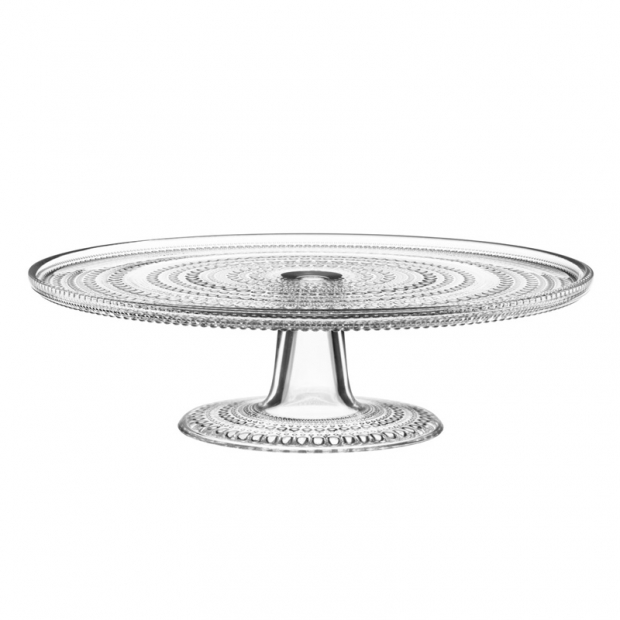 Kastehelmi cake stand 31.5cm, clear