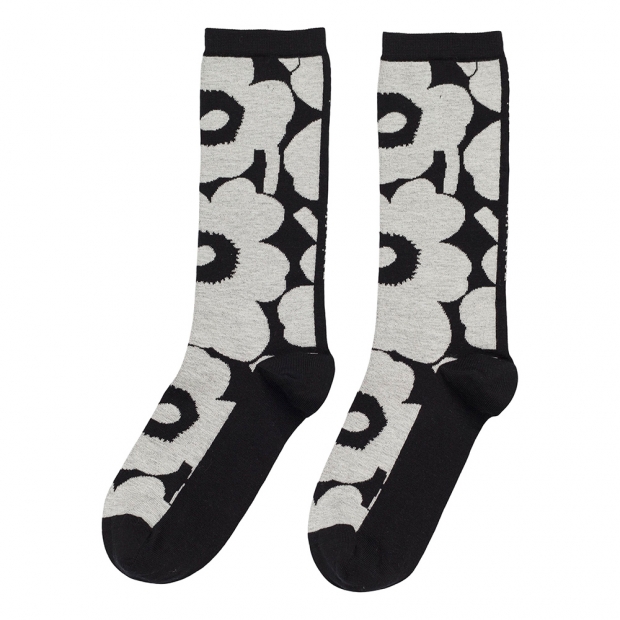 Pinnat Unikko socks, black and white