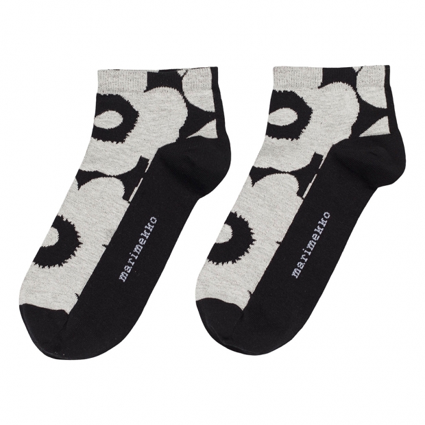 Sneaker ponožky Rasu Unikko, černo-bílé