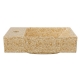 Cube40 Slim washbasin, natural beige / countertop left