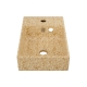 Cube40 Slim washbasin, natural beige / countertop left