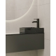 Cube40 Slim washbasin, polar white / countertop left