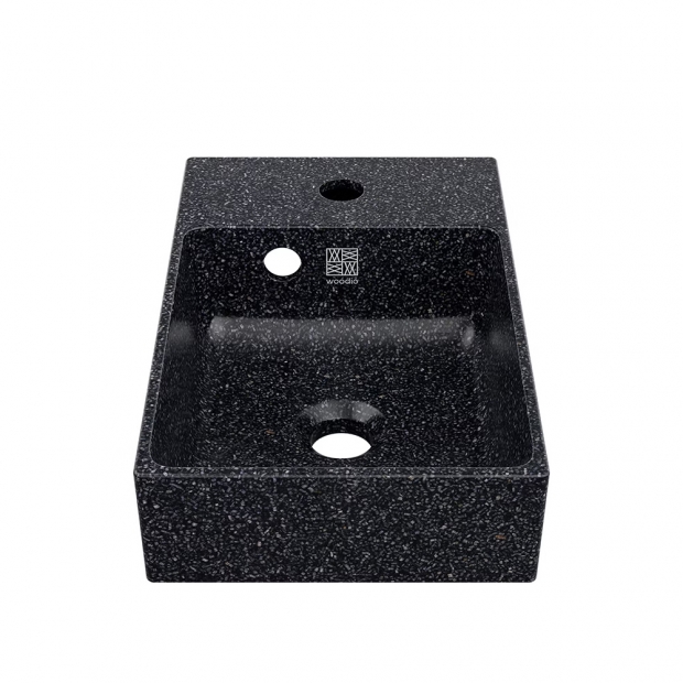 Cube40 Slim washbasin, polar white / countertop right