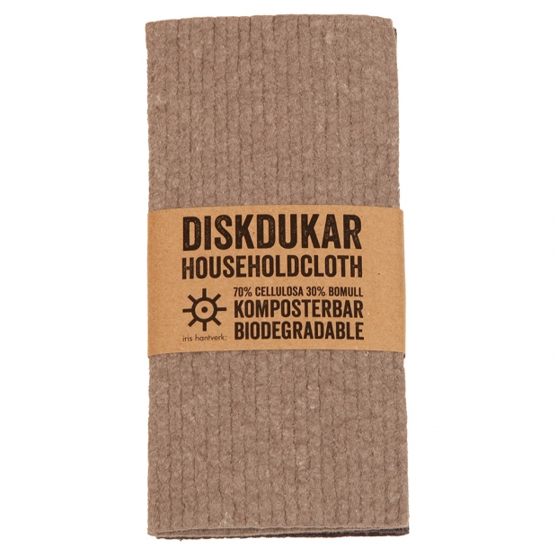 Ecological cellulose cloths, 2 pcs / brown and graphite