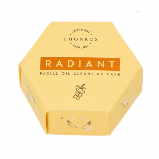 Radiant natural facial oil cleansing cake