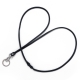 Šnúrka na kľúče z losej kože, čierna / dlhá