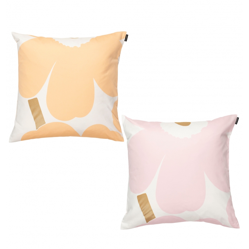 Unikko pillowcase 50x50, cream white