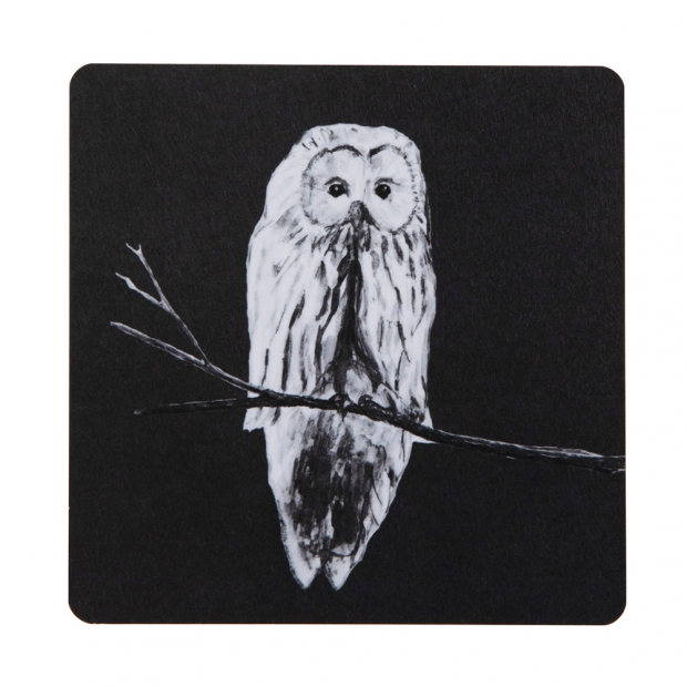 Coaster Owl 10x10cm