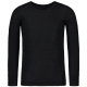 Dětské tričko z hedvábí a merino vlny, dlouhý rukáv / černé