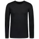 Tričko z hodvábu a merino vlny, dlhý rukáv / čierne