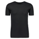 Silk and merino wool T-shirt, short sleeve / black
