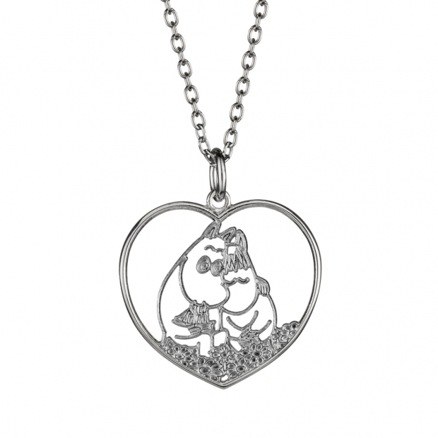 Moomin Love heart necklace / silver