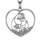 Náhrdelník Moomin Love heart / striebro