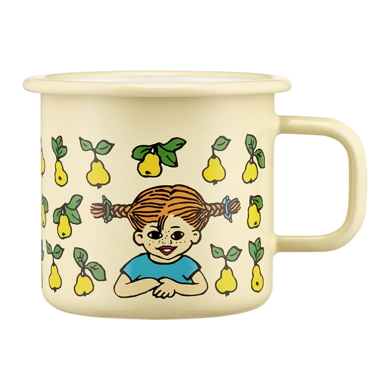 Hrnek Pippi Fruits 0,37l, smalt / žlutý