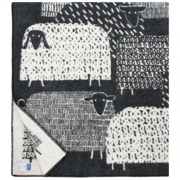 Päkäpäät wool blanket 130x180, black-white