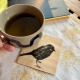 Coaster Bird 10x10cm