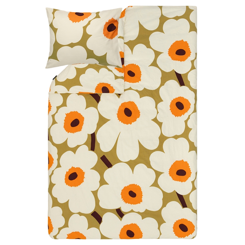 Unikko bedding 150x210, beige-orange