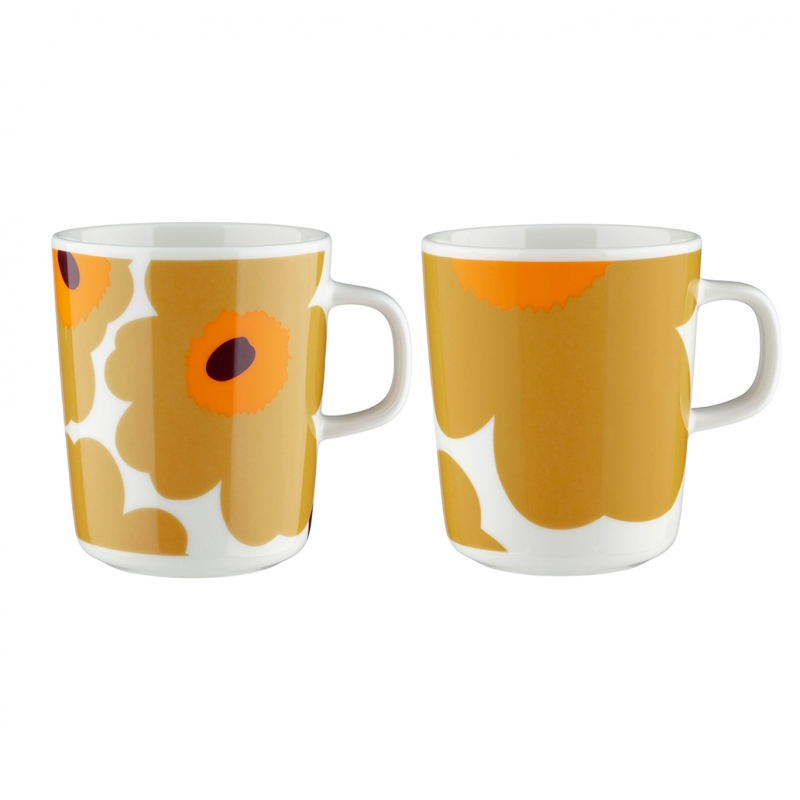Set hrnčekov Oiva Unikko 0,25l, 2ks / béžovo-oranžový