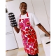 Pieni Unikko kitchen apron, red