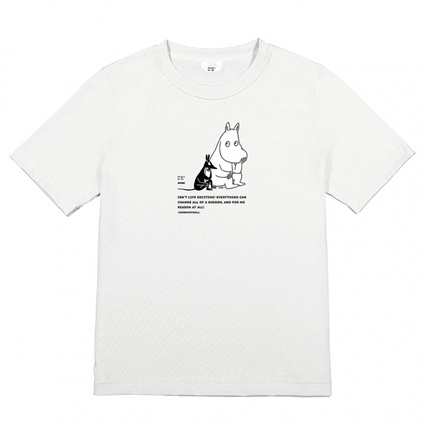 Tričko Moomin Deep Thoughts, off white biele