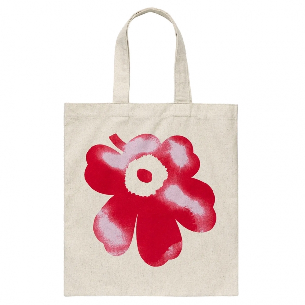 Vankka Akvarelli Unikko bag 44x41, red