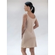 Slip dress šaty z hodvábu, powder