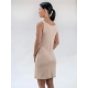 Women's silk slip dress, powder