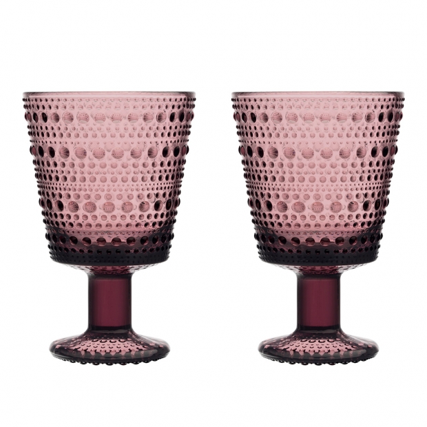 Kastehelmi glasses 0.26l, 2pcs, pink calluna