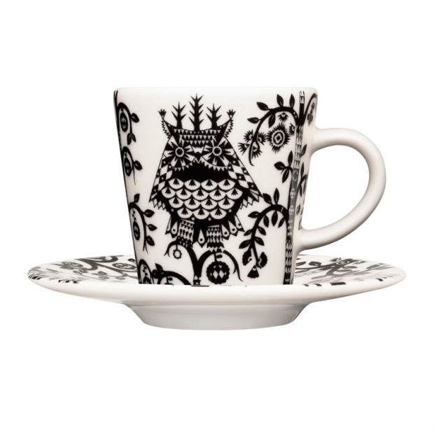 Taika cup and saucer 0.1l, black