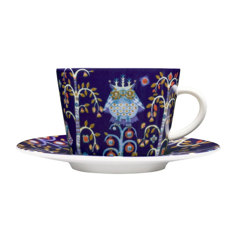Taika cup and saucer 0.2l, blue