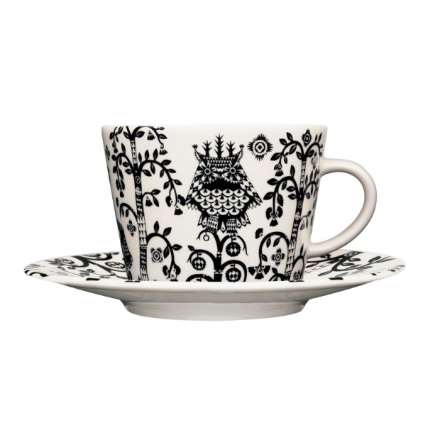 Taika cup and saucer 0.2l, black