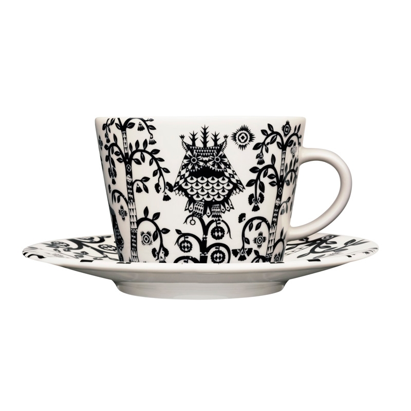 Taika cup and saucer 0.2l, black
