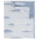 Linen towel Merellä, rainy blue