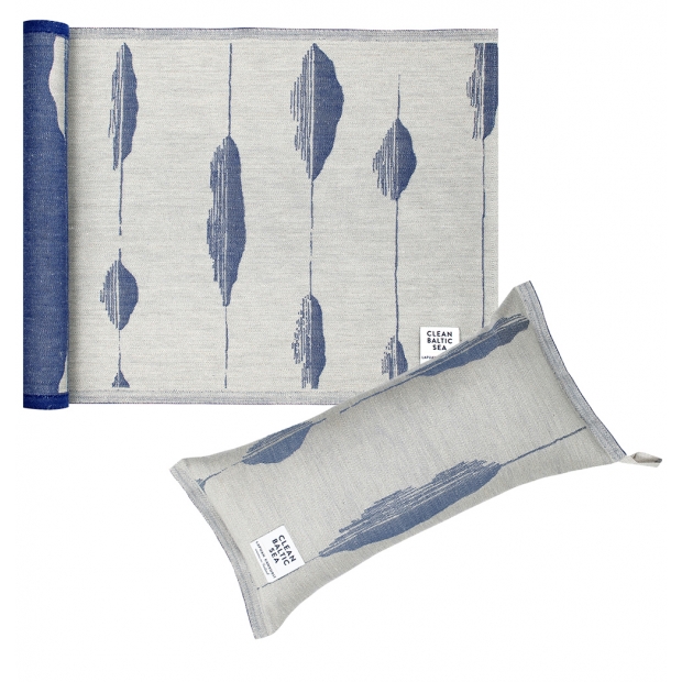 Merellä reclining sauna set, rainy blue