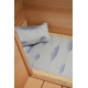 Merellä reclining sauna set, rainy blue