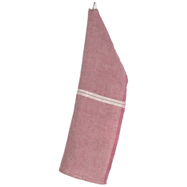 Linen tea towel Venla 46x70, lingonberry-linen