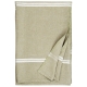 Linen tablecloth Venla 150x220, olive-white